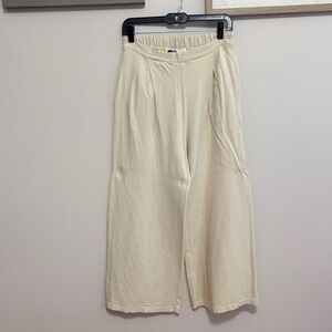 Free People FP Beach Cream Wide-Leg Pants